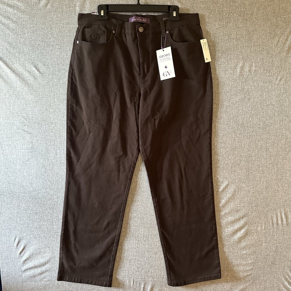 Gloria Vanderbilt Original Slimming Amanda Jeans Brown Women's 16S Classic Rise